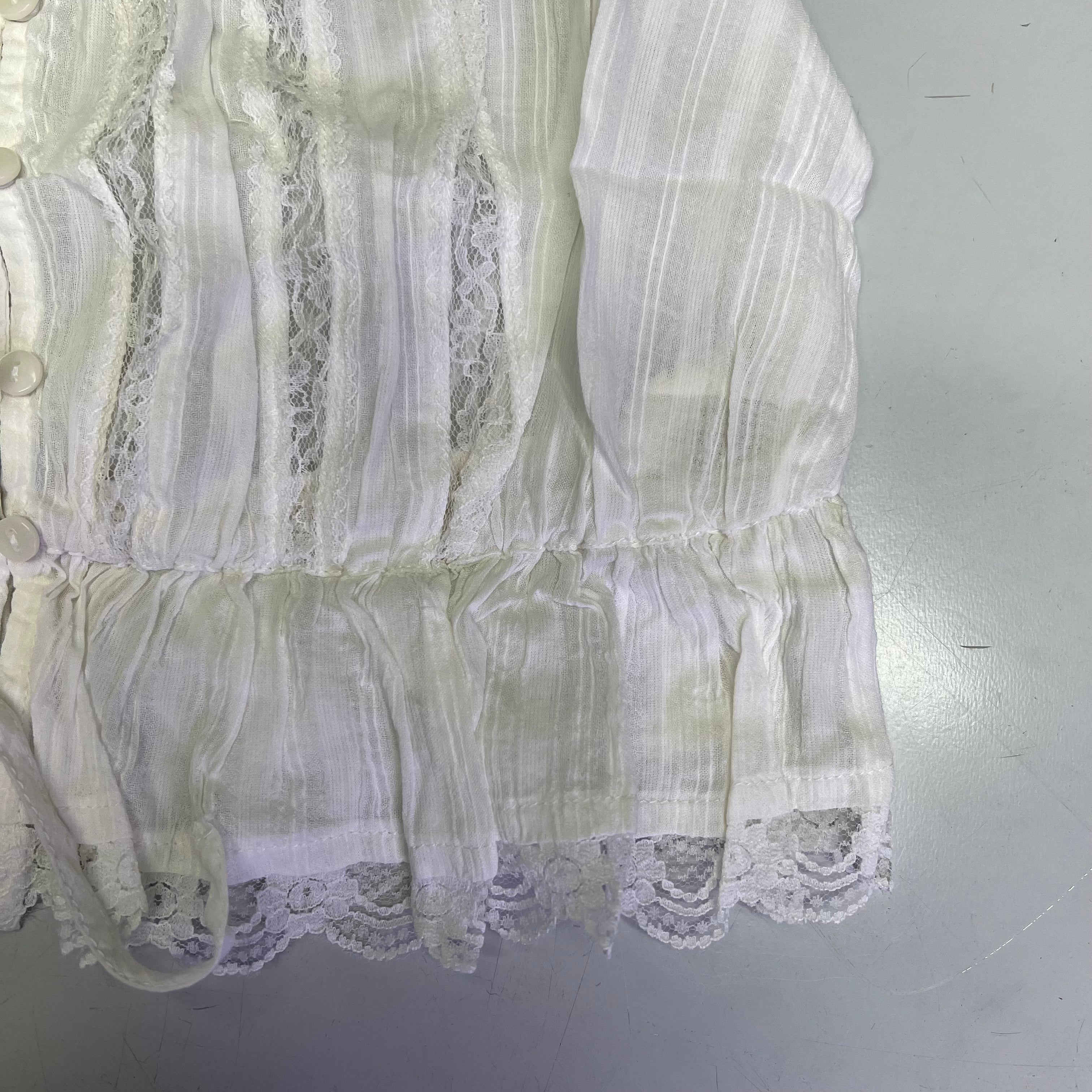 FREE PEOPLE 100% Cotton Alana Lace Tank  Women's Sz XS Clean Ivory 98240930