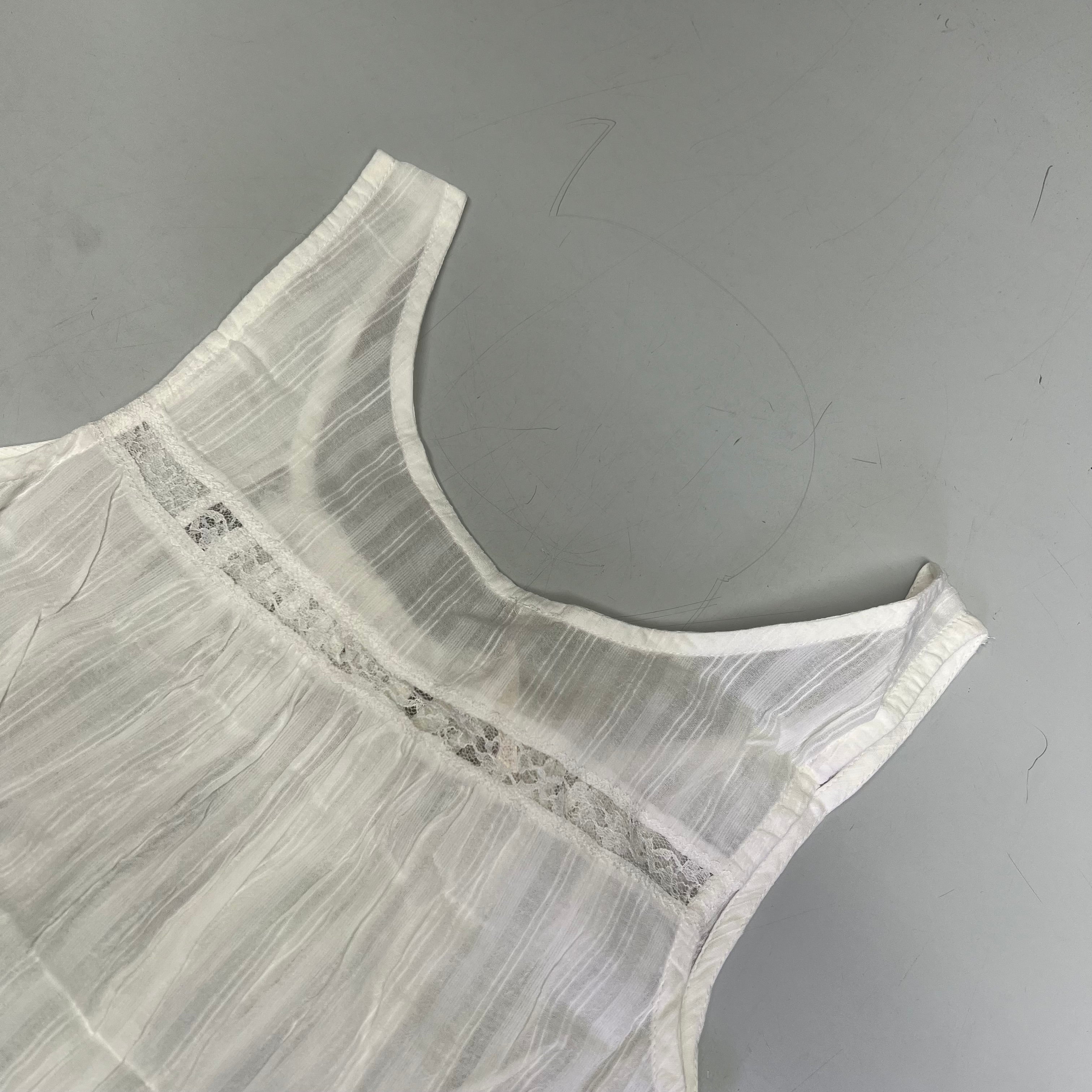 FREE PEOPLE 100% Cotton Alana Lace Tank  Women's Sz XS Clean Ivory 98240930