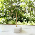 palm leaf earrings