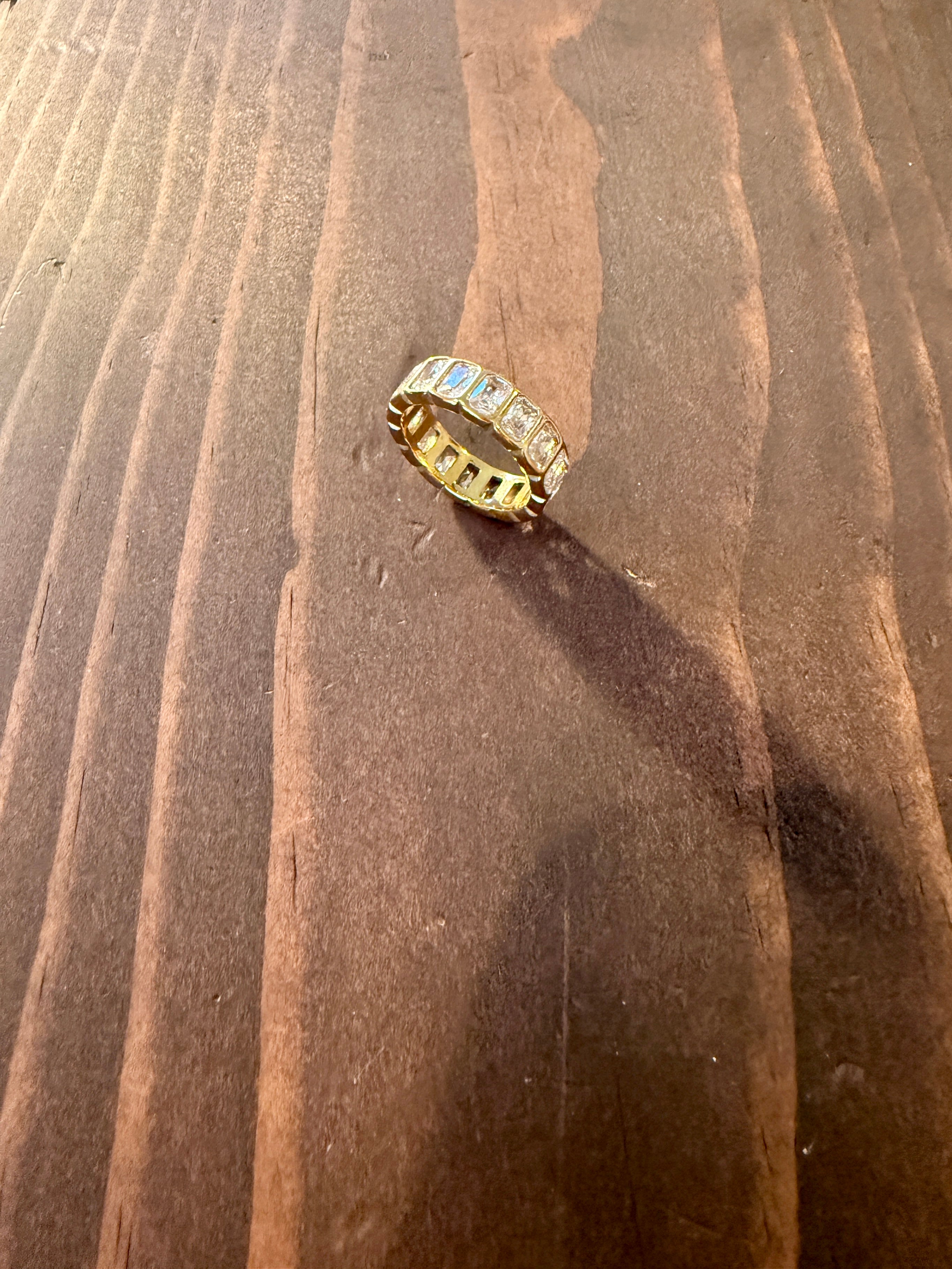 waterproof bezel set cz ring
