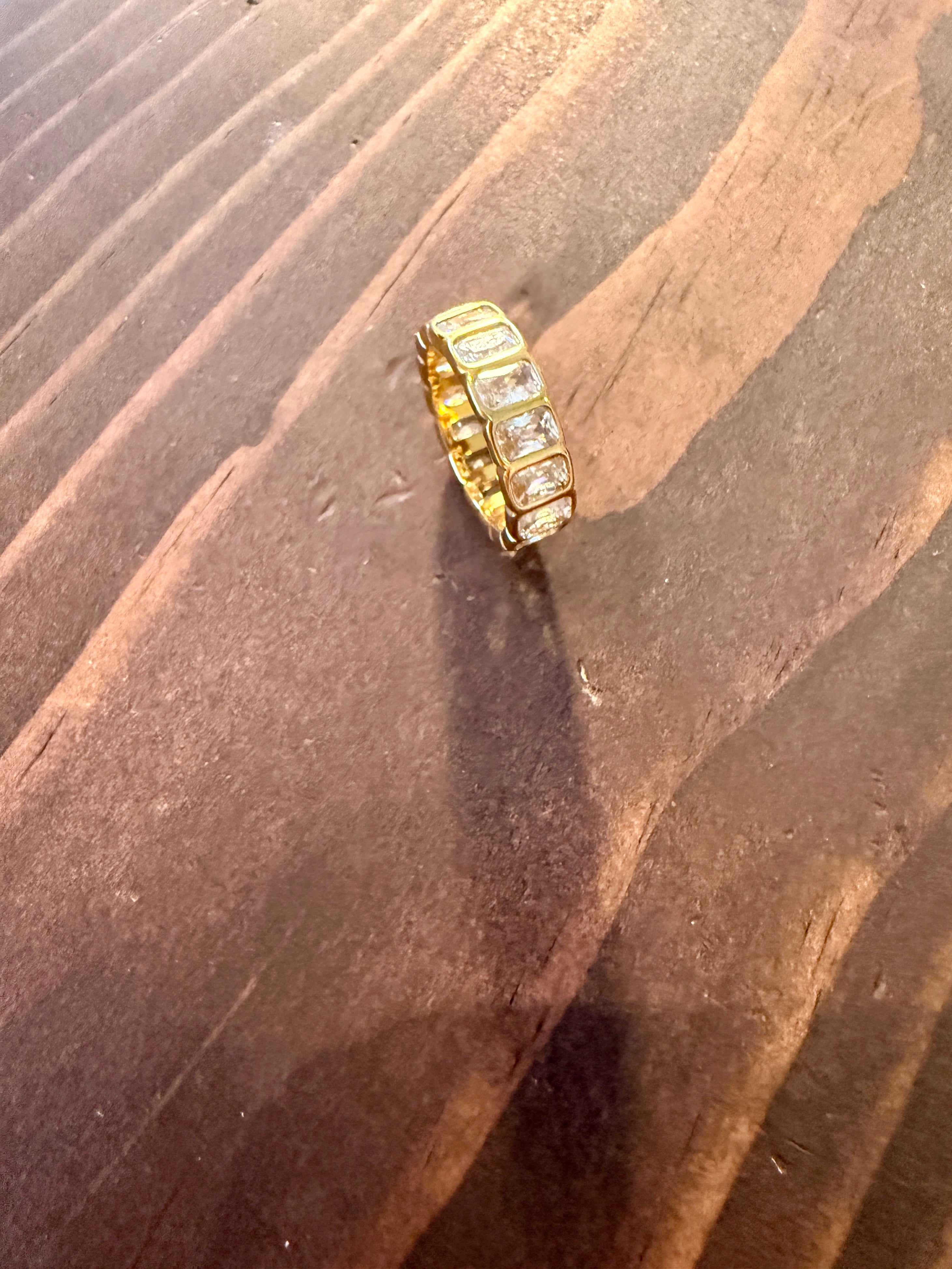 waterproof bezel set cz ring