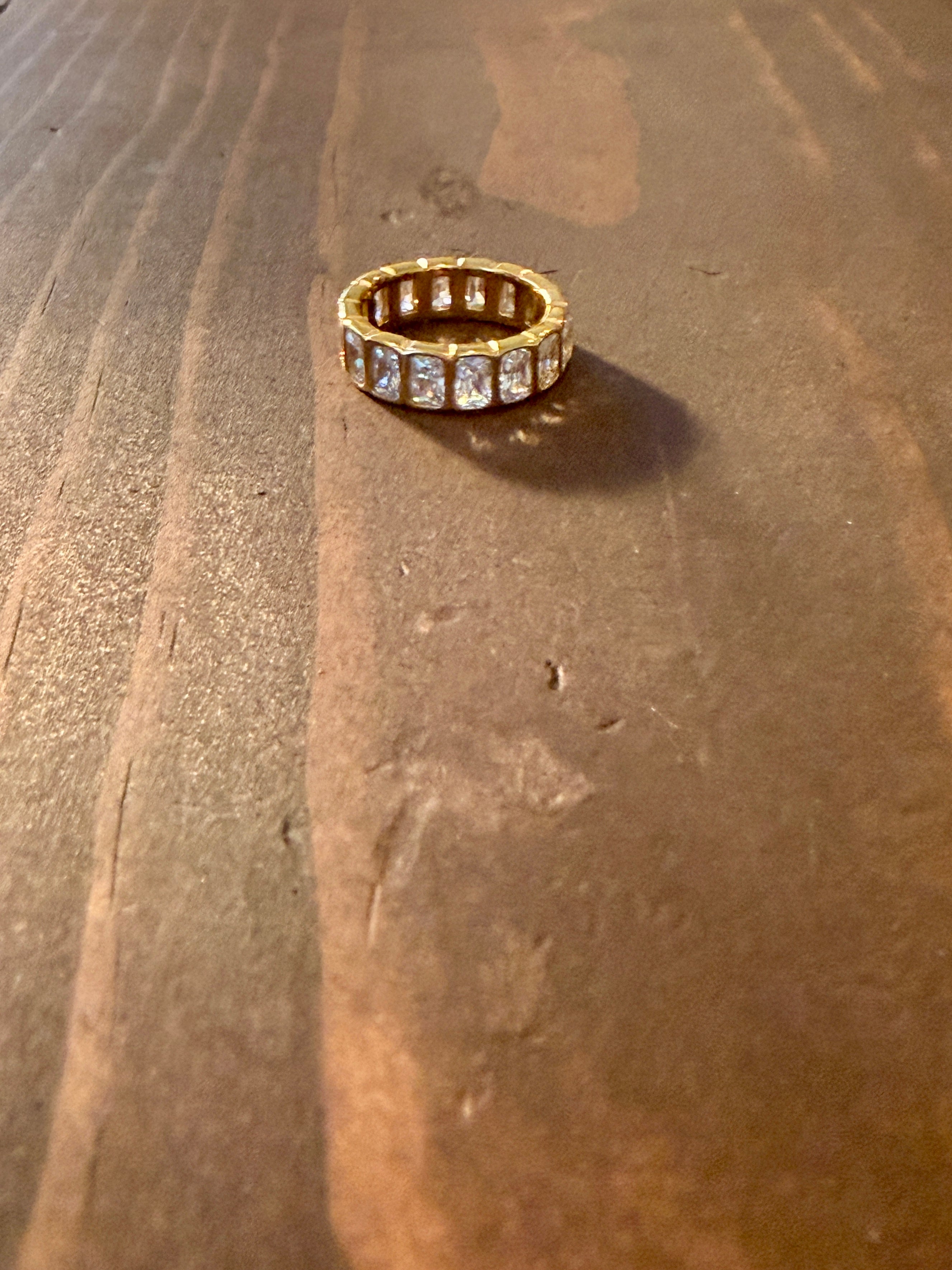 waterproof bezel set cz ring
