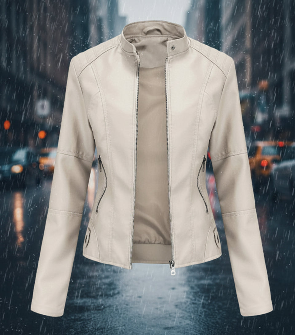 Women’s Classic Leather Jacket – Chic Streetwear Outerwear